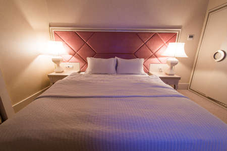 GABALA - MAY 18: Room in Riverside Hotel on May 18, 2014 in Gabala, Azerbaijan. Riverside hotel is first 5 star hotel in Gabala, Azerbaijanのeditorial素材