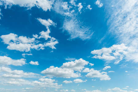 Cloudscape of bright blue sky