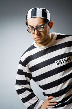 Funny prison inmate in conceptの写真素材