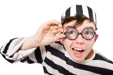 Funny prison inmate in conceptの写真素材