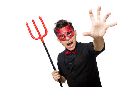 Funny devil isolated on the white backgroundの写真素材