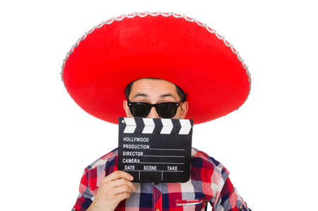 Funny mexican with sombrero hatの写真素材