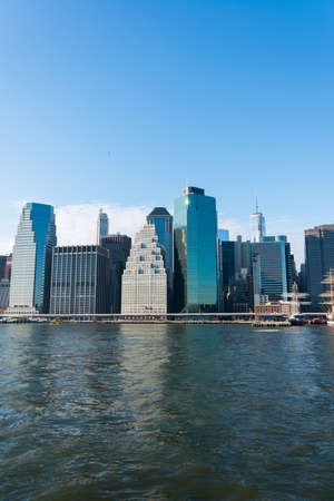 Panorama of downtown Manhattanの写真素材