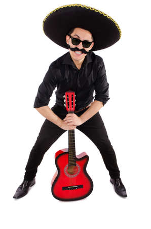 Funny mexican with sombrero hatの写真素材