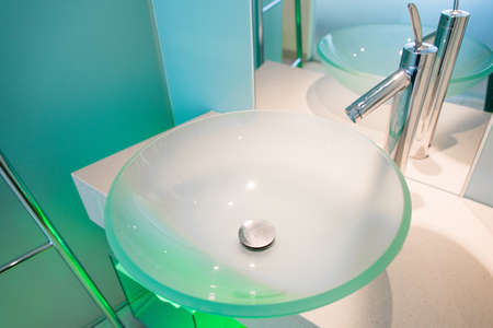 Modern sink in the bathroomの写真素材