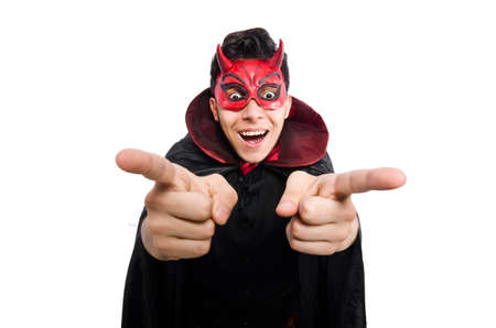 Funny devil isolated on the white background