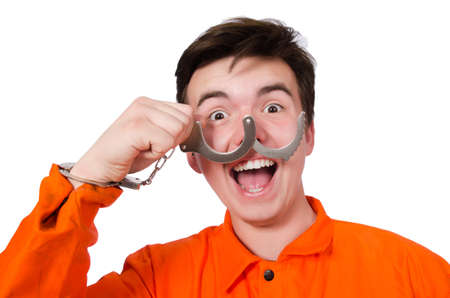 Funny prison inmate in conceptの写真素材