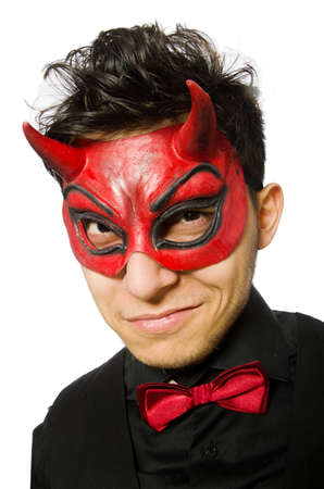 Funny devil isolated on the white backgroundの写真素材