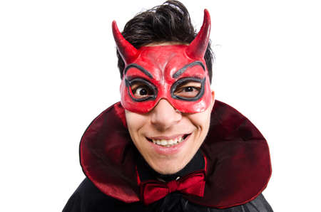 Funny devil isolated on the white background