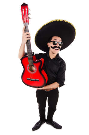 Funny mexican with sombrero hatの写真素材