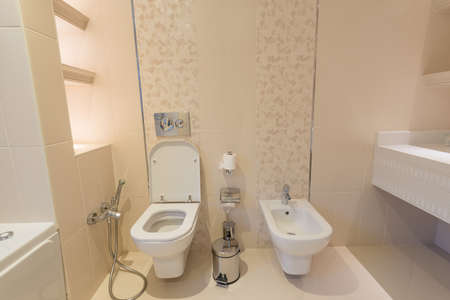 Toilet room in the modern interiorのeditorial素材