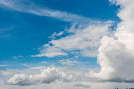 Cloudscape of bright blue skyの写真素材
