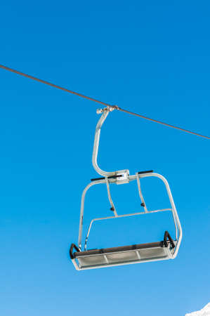 Skilift on ski resort during winter on bright day