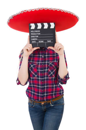 Funny mexican with sombrero in conceptの写真素材