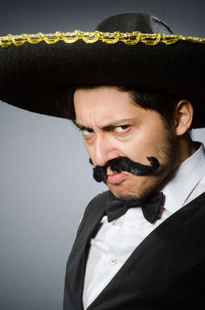 Mexican man in funny conceptの写真素材