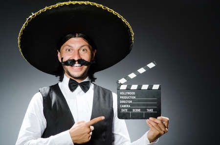 Funny mexican with sombrero in conceptの写真素材