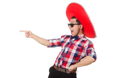 Funny mexican with sombrero in conceptの写真素材