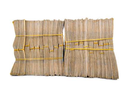 Stack of money isolated on the whiteの写真素材