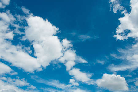 Cloudscape of bright blue skyの写真素材