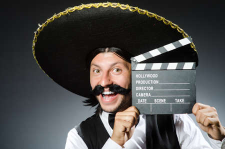 Funny mexican with sombrero in conceptの写真素材