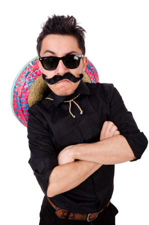 Funny mexican with sombrero in conceptの写真素材