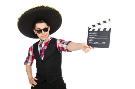 Funny mexican with sombrero in conceptの写真素材