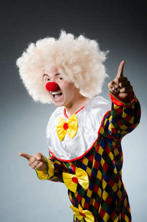 Funny clown in the studioの写真素材