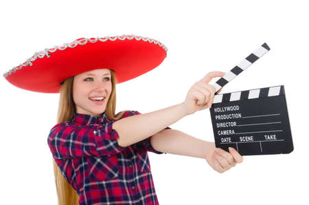 Funny mexican with sombrero in conceptの写真素材