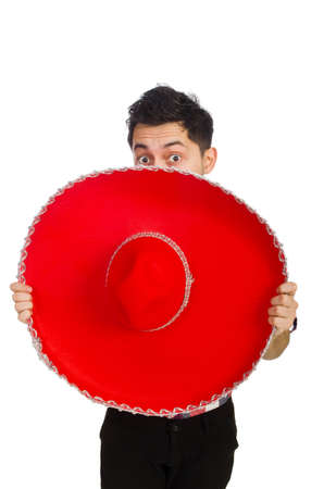 Funny mexican with sombrero in conceptの写真素材