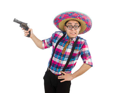Funny mexican with sombrero in conceptの写真素材