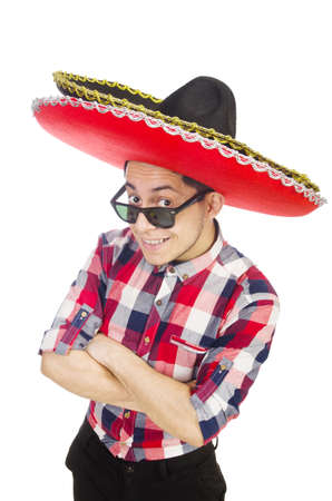 Funny mexican with sombrero in conceptの写真素材