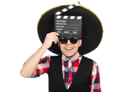 Funny mexican with sombrero in conceptの写真素材
