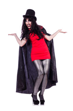 Satan halloween concept isolated on whiteの写真素材