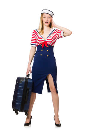 Travelling tourism concept isolated on whiteの写真素材