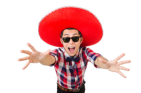 Funny mexican with sombrero in conceptの写真素材
