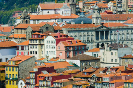 View of Porto in Portugal on bright summer dayの写真素材