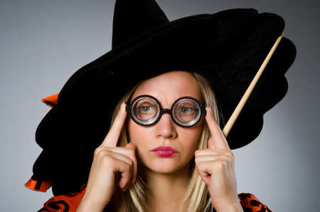 Witch doing her dirty tricksの写真素材