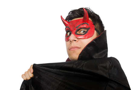 Funny devil isolated on the white background