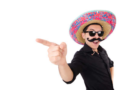 Funny mexican with sombrero in conceptの写真素材