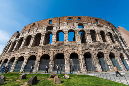 Famous colosseum on bright summer dayのeditorial素材