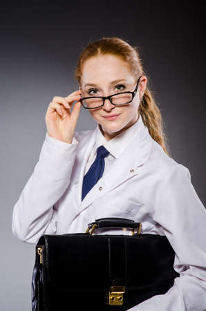 Woman doctor in medical conceptの写真素材