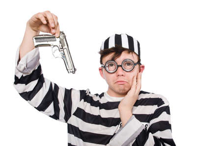 Funny prison inmate in conceptの写真素材