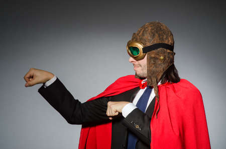 concept with man in red coverの写真素材