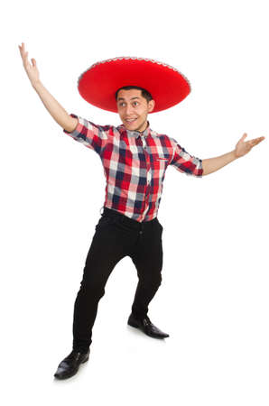 Funny mexican with sombrero in conceptの写真素材