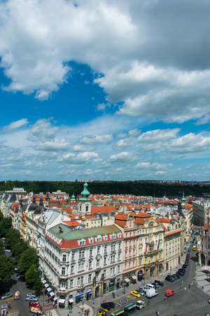 View of Prague on bright summer dayのeditorial素材