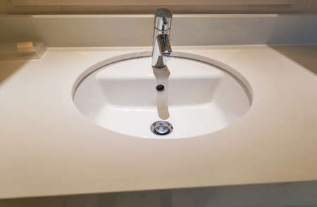 Modern sink in the bathroomの写真素材