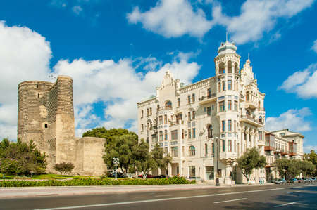 Ancient Maiden Tower in Baku Azerbaijanのeditorial素材