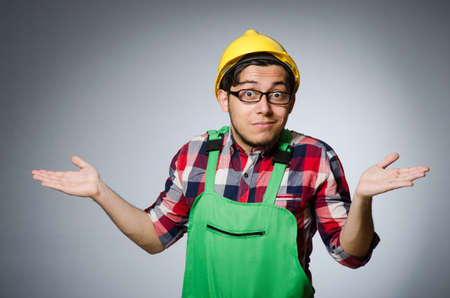 Industrial worker isolated on the white background