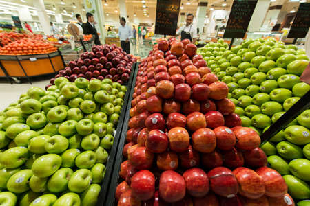 Dubai - AUGUST 8, 2014: Dubai Supermarket Waitrose on August 8 in Dubai, UAE. Dubai Supermarket Waitrose is the largest supermarket in Dubaiのeditorial素材