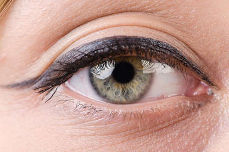 Close up of woman eyeの写真素材